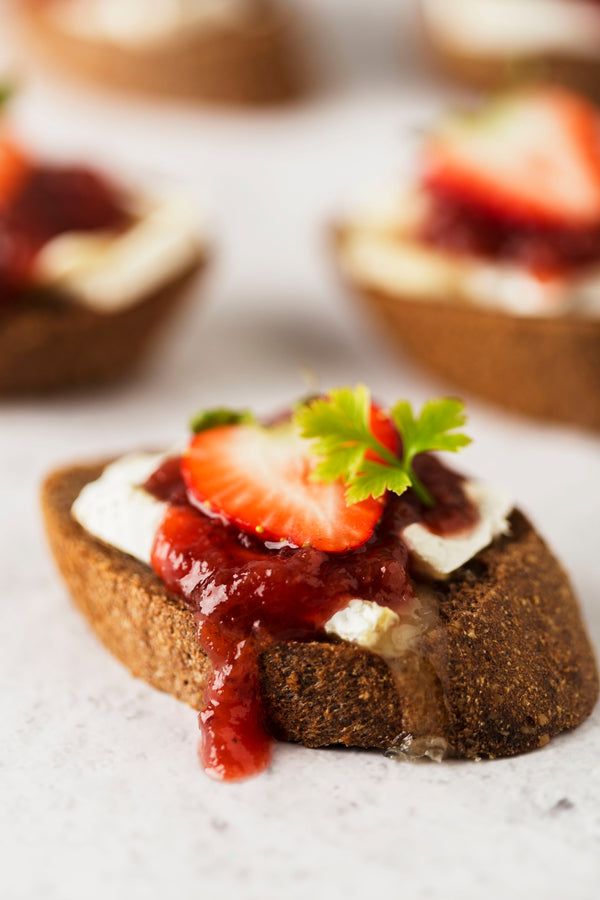 Strawberry-Brie Keto Crostini