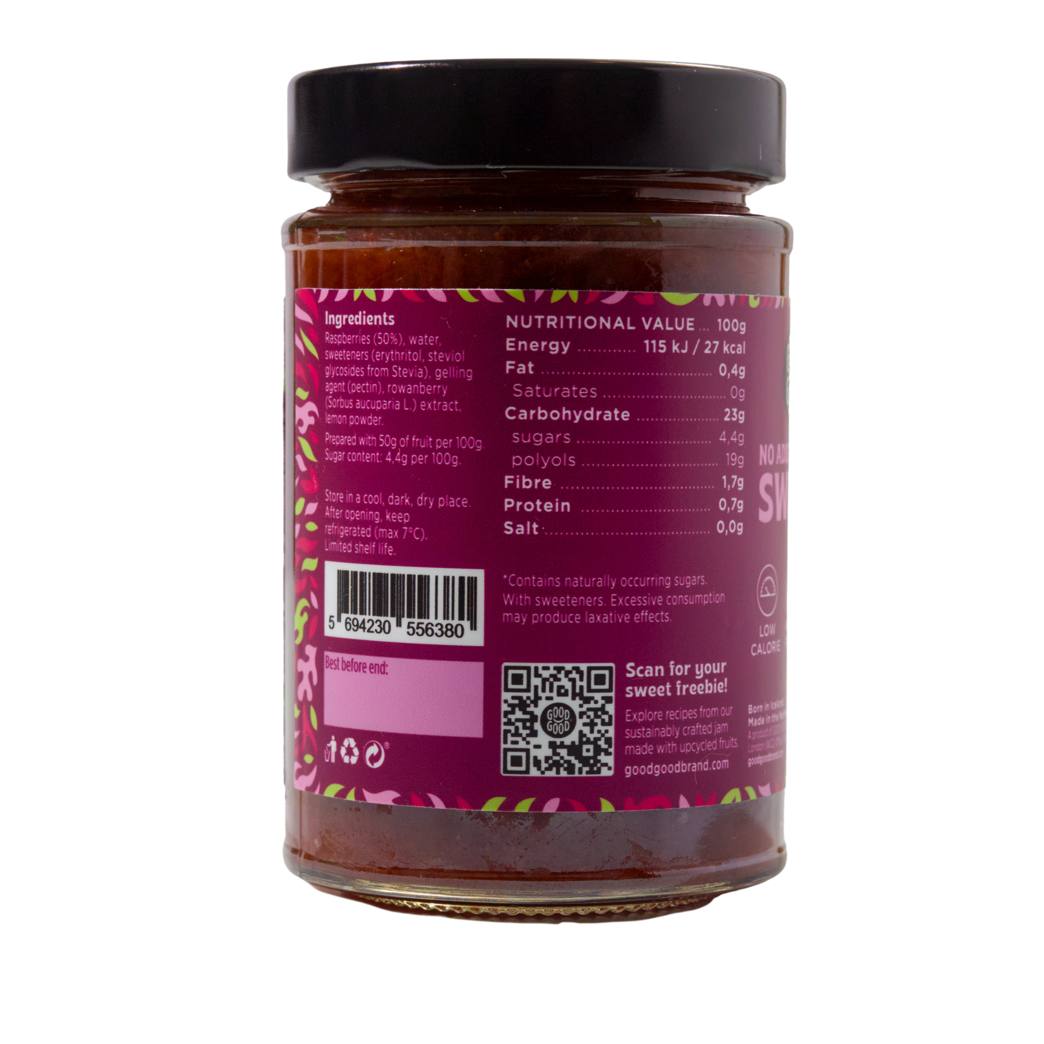 Raspberry Jam (330g) - No Added Sugar